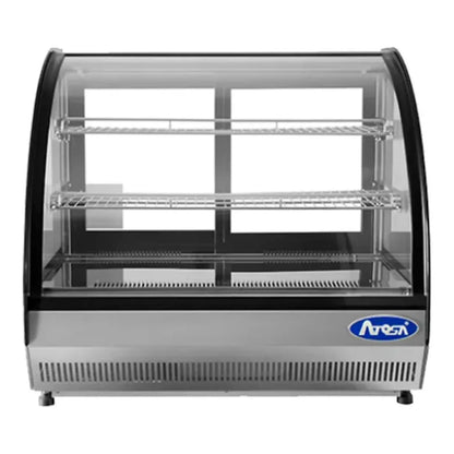 Atosa CRDC-35 27.6" Curved Glass Countertop Refrigerated Display Case 3.5 Cu.Ft - CRDC-35