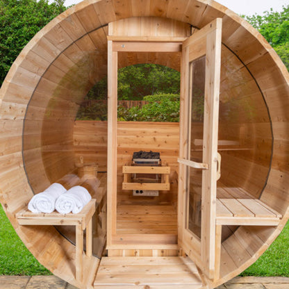 Dundalk LeisureCraft Tranquility MP Barrel Sauna - CTC2345MPW