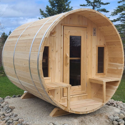 Dundalk LeisureCraft Canadian Timber Tranquility 4-5 Person Barrel Sauna CTC2345 - CTC2345-NH