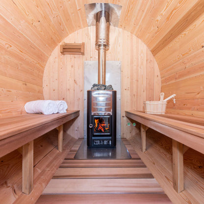 Dundalk LeisureCraft Canadian Timber Tranquility 4-5 Person Barrel Sauna CTC2345 - CTC2345-NH