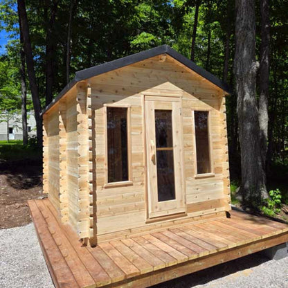 Dundalk LeisureCraft Canadian Timber Georgian 5-6 Person Cabin Sauna with Changeroom - CTC88CE
