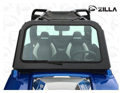 UTVZILLA Polaris RZR 570, 800, XP 900 Full Glass Windshield with Wiper (2008+) - ZL-RZ800-WS-GLS-BLK-Y