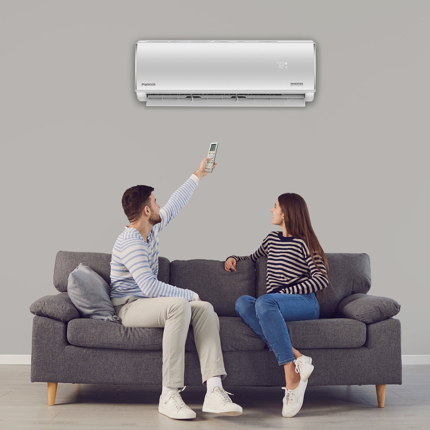 Pioneer Diamante Essenza™ 35,000 BTU 17 SEER2 230V High-Wall Ductless Mini-Split Air Conditioner Inverter Heat Pump with 16 Ft. Kit - WYT036GLUI17RL