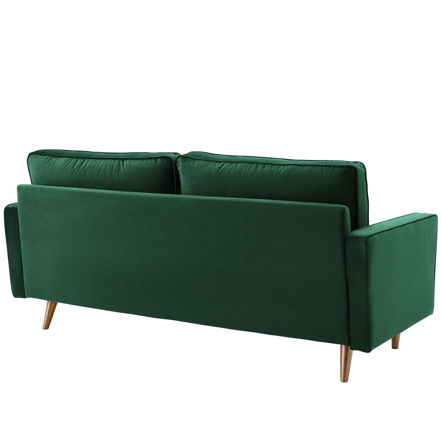 Modway Furniture Valour Modern Velvet Sofa - Stylish Mid-Century Design with Stain-Resistant Fabric & Pocket Coils