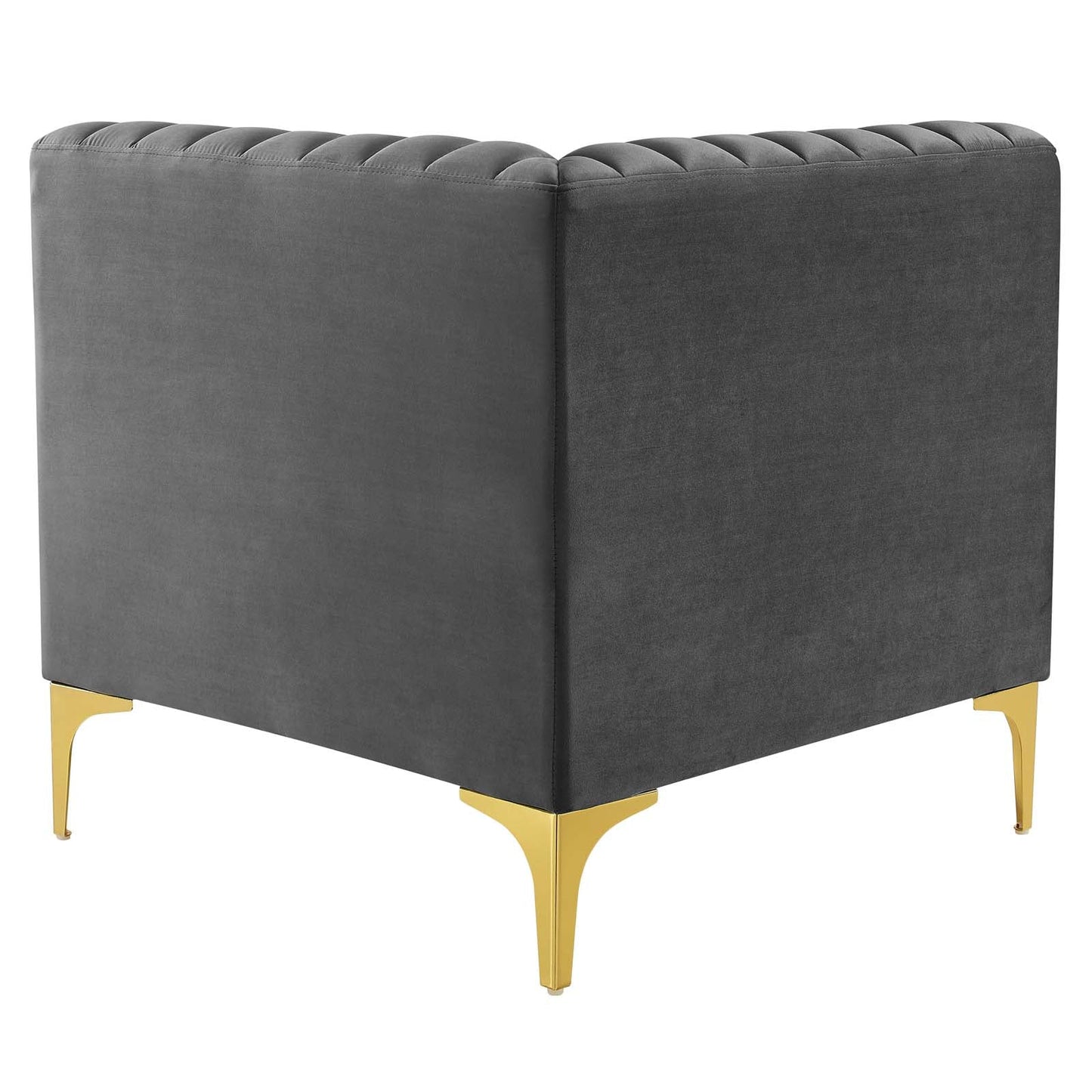 Modway Furniture Triumph Channel Tufted Performance Velvet Loveseat - Retro Modern Glam, Stain-Resistant, Luxurious Comfort