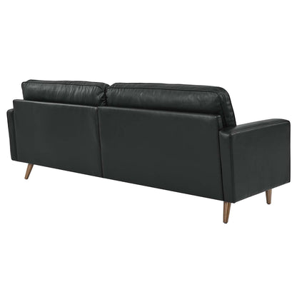 Modway Furniture Valour 88" Leather Sofa - Mid-Century Modern Design with Comfortable Tufted Style and Easy Assembly