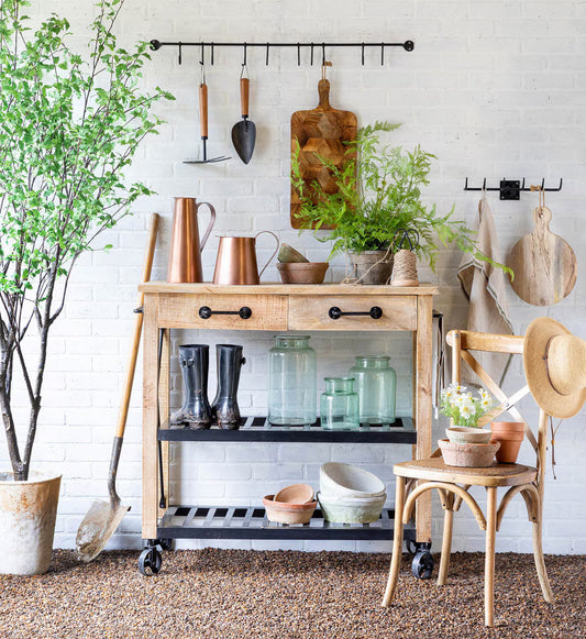 Park Hill Collection Garden Potting Cart