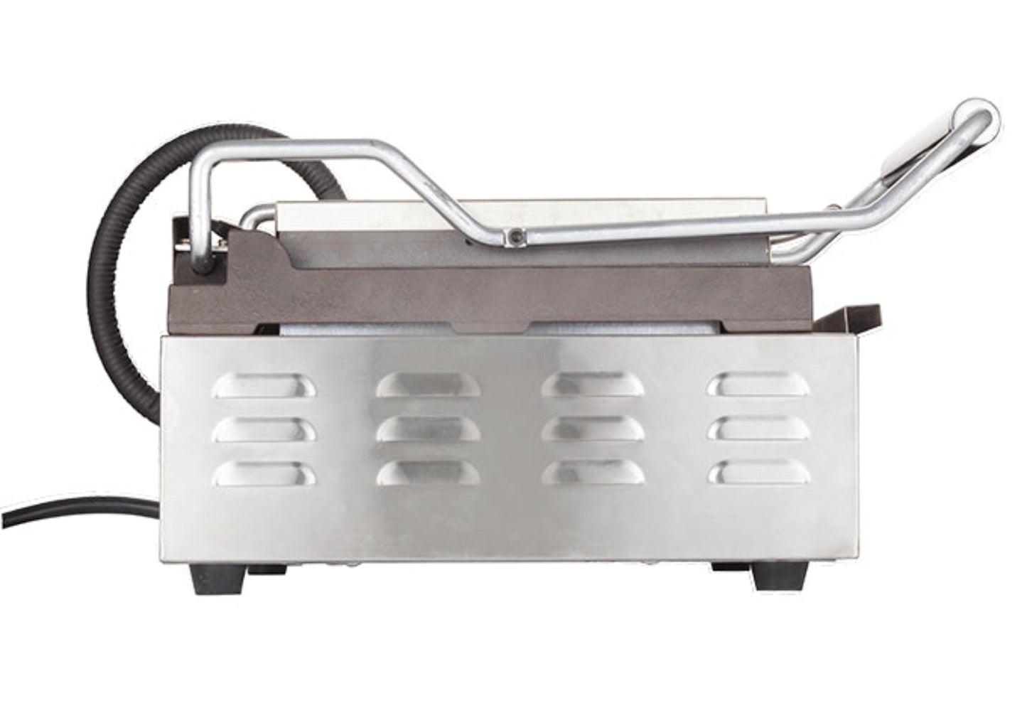Winco EPG-1C 14" x 12" Ribbed Panini Grill - 120V - WNEPG-1C