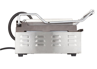 Winco EPG-1C 14" x 12" Ribbed Panini Grill - 120V - WNEPG-1C