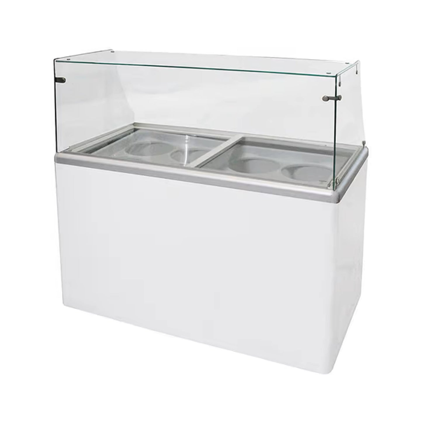Excellence Industries - EDC-8HC, 47" Commercial Glass Door  Ice Cream Dipping Cabinet Freezer (8) 3-Gallon Tubs 12.5 cu.ft. - EDC-8HC