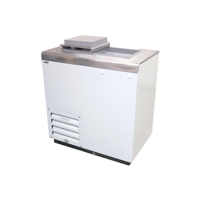 Excellence Industries - HFF-2HC, 31" Commercial 4 Tub Flip Top Ice Cream Dipping Cabinet White - HFF-2HC
