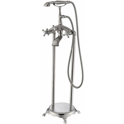 Anzzi Tugela 3-Handle Claw Foot Tub Faucet with Hand Shower FS-AZ0052 - FS-AZ0052BN