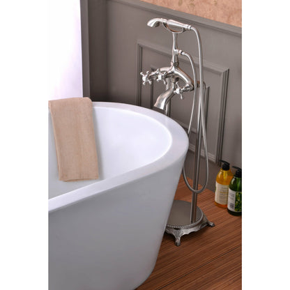 Anzzi Tugela 3-Handle Claw Foot Tub Faucet with Hand Shower FS-AZ0052 - FS-AZ0052BN