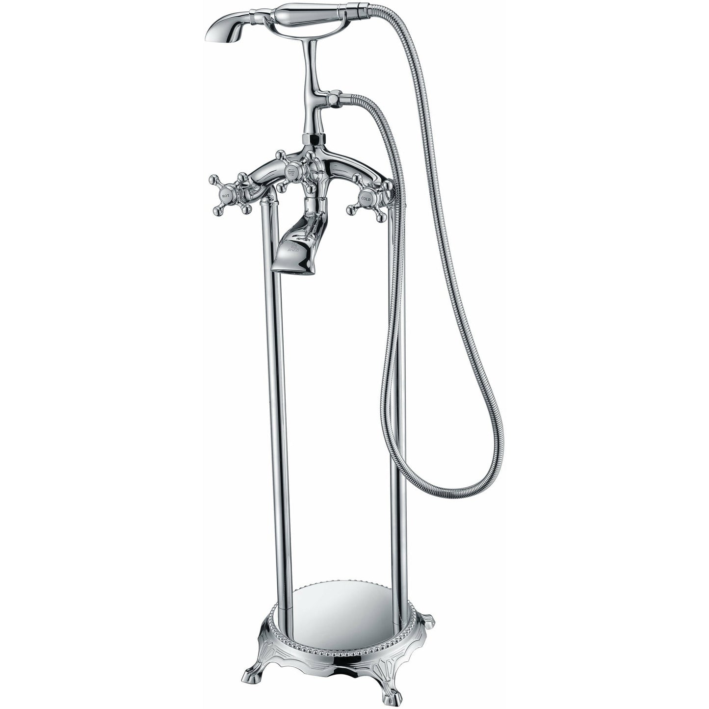 Anzzi Tugela 3-Handle Claw Foot Tub Faucet with Hand Shower FS-AZ0052 - FS-AZ0052BN