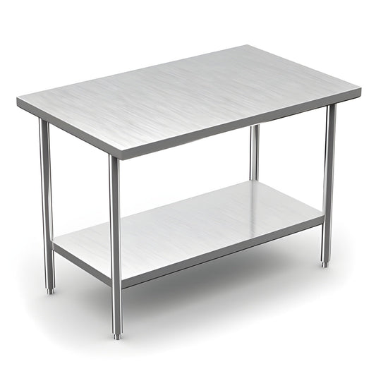 Winholt 30" x 36" All Welded Stainless Steel Knock-Down Table with Undershelf - DTS-3036-HKD