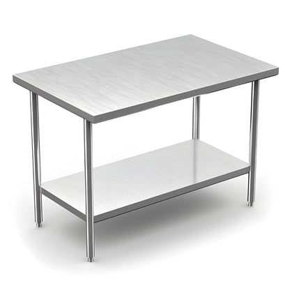 Winholt 30" x 48" All Welded Stainless Steel Knock-Down Table with Undershelf - DTS-3048-HKD