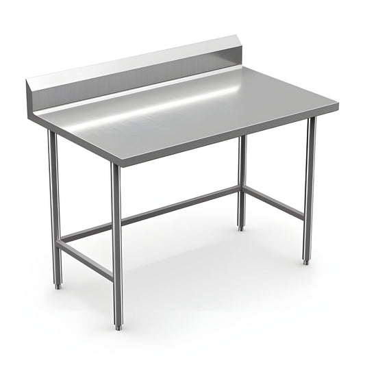 Winholt 30" x 48" All Welded Stainless Steel Knock-Down Table with Backsplash - DTBB-3048-HKD