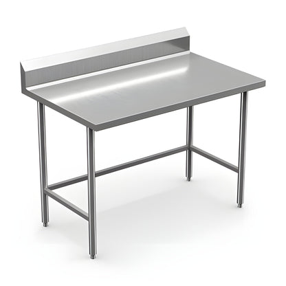 Winholt 30" x 36" All Welded Stainless Steel Knock-Down Table with Backsplash - DTBB-3036-HKD