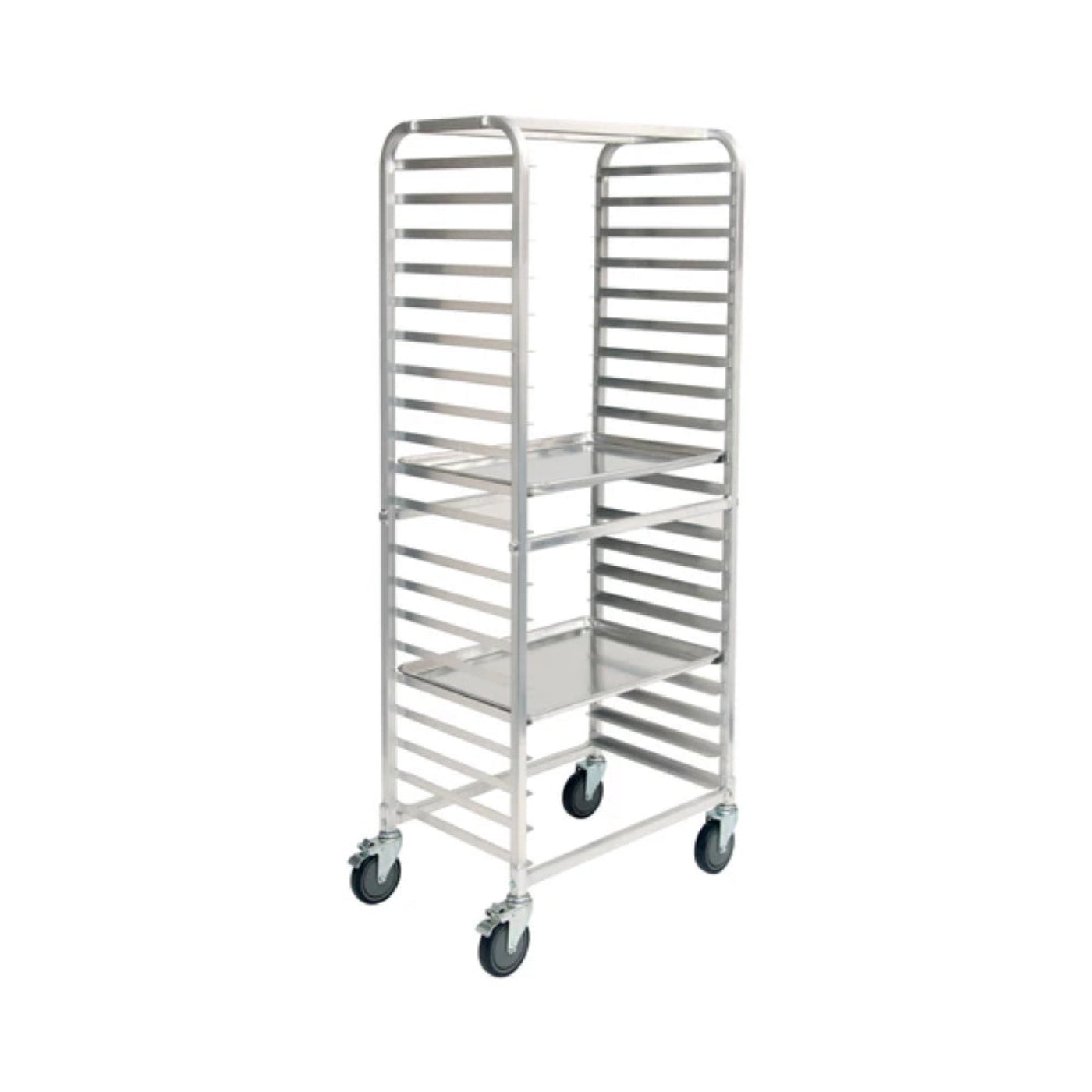 Winco ALRS-20BK 20 Tier Knocked Down Side-Load Sheet Pan Rack - WNALRS-20BK