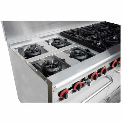 Saba - GR-60 Commercial 60" 10 Burners Oven Range Natural Gas - GR-60