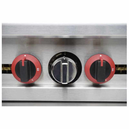 Saba - GR60-GS24, Commercial 60" 6 Burner 24" Griddle Oven Range Natural Gas - GR60-GS24