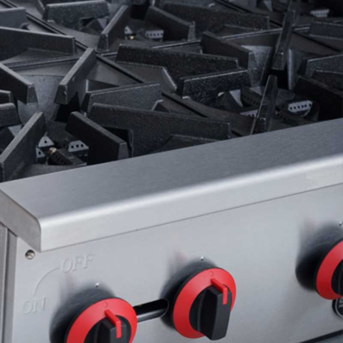 Saba - HP-4 Commercial 24" Hotplate Cooktop with 4 Burners Natural Gas/Liquid Propane - HP-4