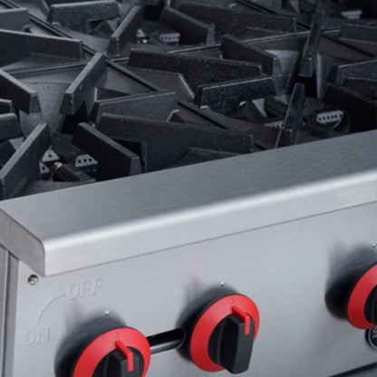 Saba - HP-4 Commercial 24" Hotplate Cooktop with 4 Burners Natural Gas/Liquid Propane - HP-4