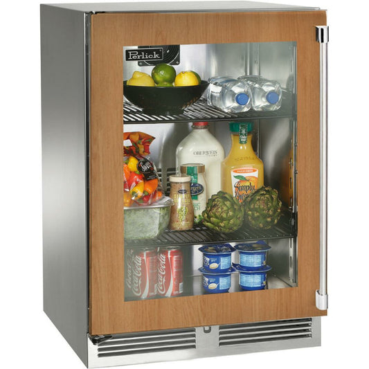 Perlick 24" Undercounter Outdoor Refrigerator with 5.2 cu. ft. Capacity,  Panel Ready Glass Door - HP24RO-4-4