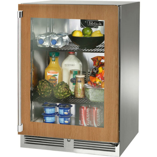 Perlick 24" Undercounter Outdoor Refrigerator with 5.2 cu. ft. Capacity,  Panel Ready Glass Door - HP24RO-4-4
