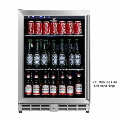 Kings Bottle 24'' Under Counter Beer Cooler Fridge Built In KBU-50BX