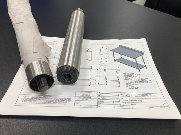 Winholt 30" x 60" All Welded Stainless Steel Knock-Down Table - DTR-3060-HKD