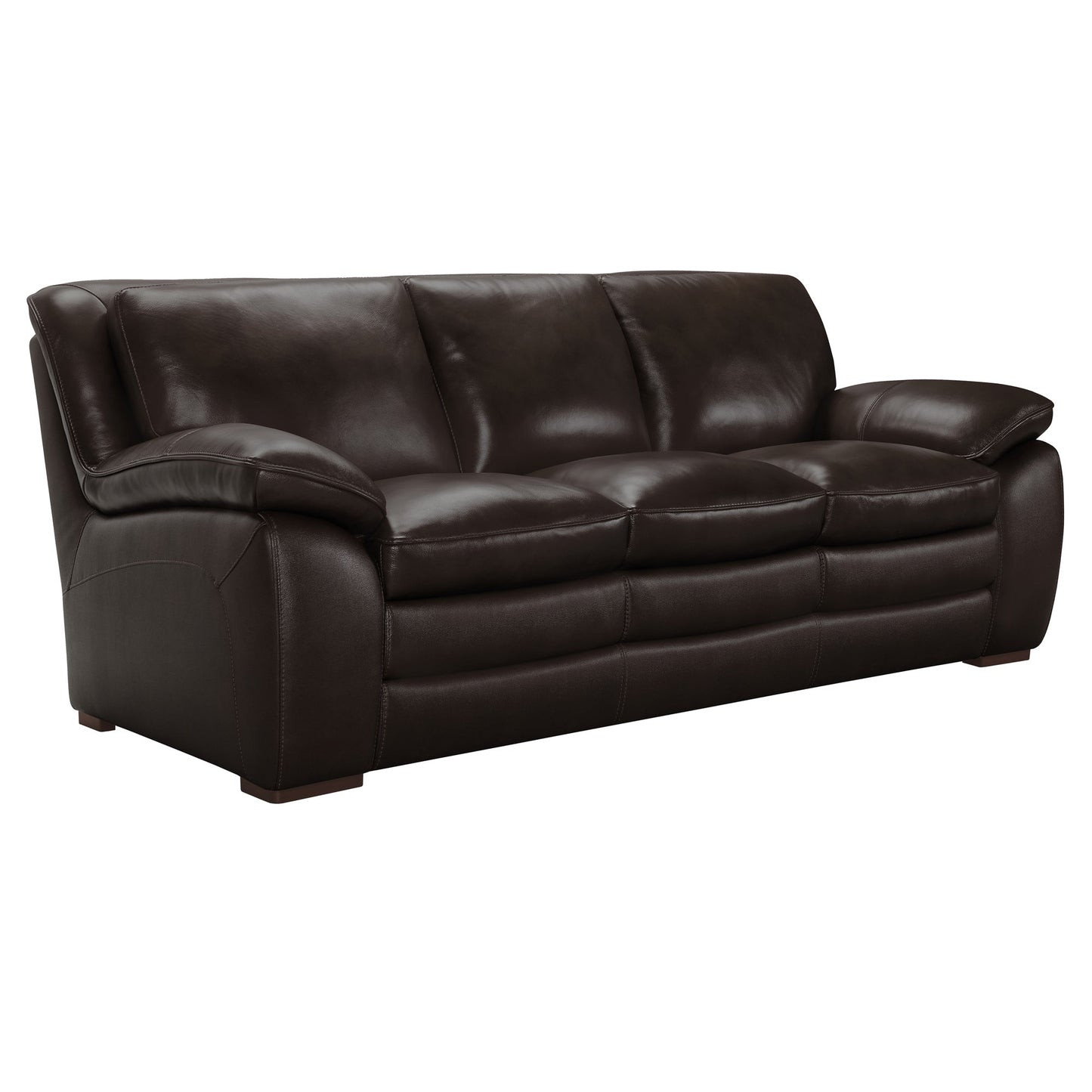 Modway Furniture Zanna Modern Genuine Cowhide Leather Sofa with Dacron Padding for Ultimate Comfort & Style