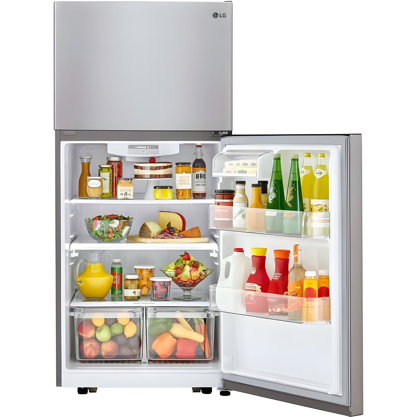 LG 30 in. Top Mount Refrigerator in Stainless Steel 20 Cu. Ft. (LTCS20020S)