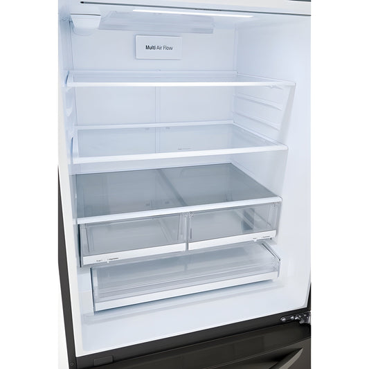 LG 33 in. Bottom Freezer Refrigerator in Black Stainless Steel 26 Cu. Ft. (LRDCS2603D)
