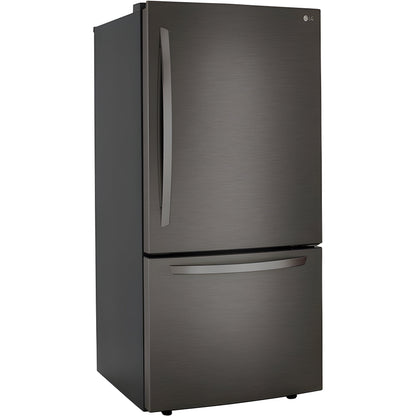 LG 33 in. Bottom Freezer Refrigerator in Black Stainless Steel 26 Cu. Ft. (LRDCS2603D)