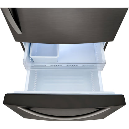 LG 33 in. Bottom Freezer Refrigerator in Black Stainless Steel 26 Cu. Ft. (LRDCS2603D)