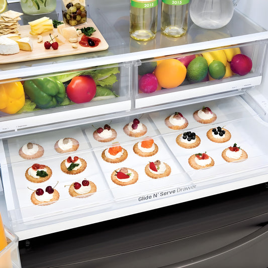 LG 36 in. 4-Door French Door Refrigerator in Black Stainless Steel 28 Cu. Ft. (LMXS28626D)