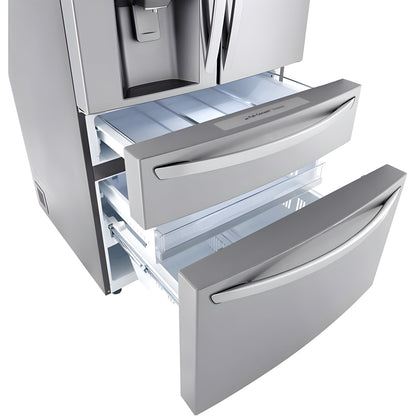 LG 36 in. 4-Door French Door Refrigerator in Stainless Steel 30 Cu. Ft. (LRMDS3006S)