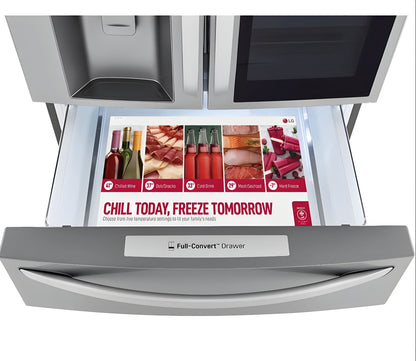 LG 36 in. 4-Door French Door Refrigerator with InstaView, Stainless Steel 23 Cu. Ft. (LRMVC2306S)