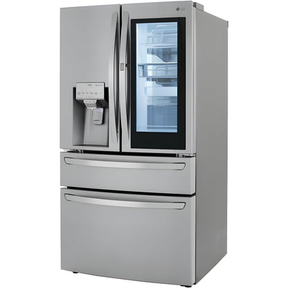 LG 36 in. 4-Door French Door Refrigerator with InstaView, Stainless Steel 23 Cu. Ft. (LRMVC2306S)
