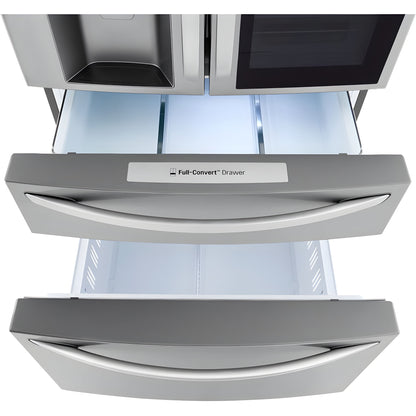 LG 36 in. 4-Door French Door Refrigerator with InstaView, Stainless Steel 30 Cu. Ft. (LRMVS3006S)