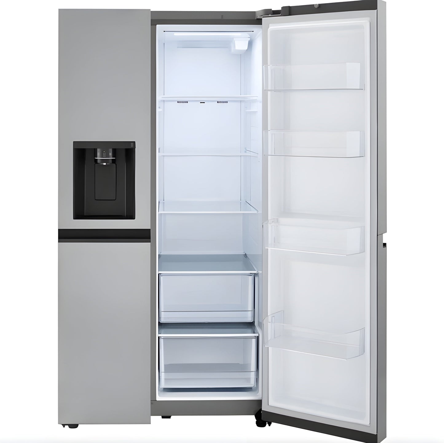 LG 36 in. Side-by-Side Counter-Depth Refrigerator in Stainless Steel 23 Cu. Ft. (LRSXC2306S)