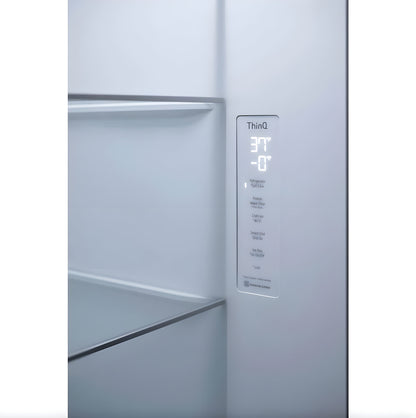 LG 36 in. Side-by-Side InstaView Refrigerator with Craft Ice in Black Stainless 27 Cu. Ft. (LRSOS2706D)