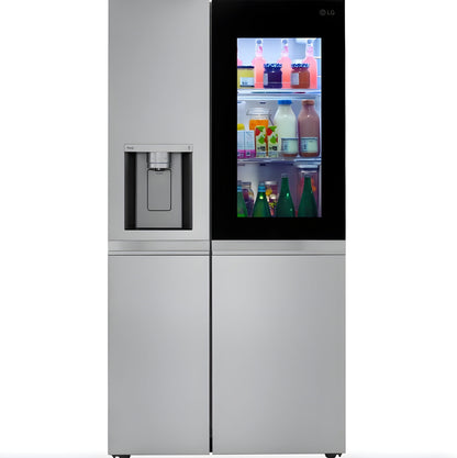 LG 36 in. Side-by-Side InstaView Refrigerator with Craft Ice in Stainless 27 Cu. Ft. (LRSOS2706S)