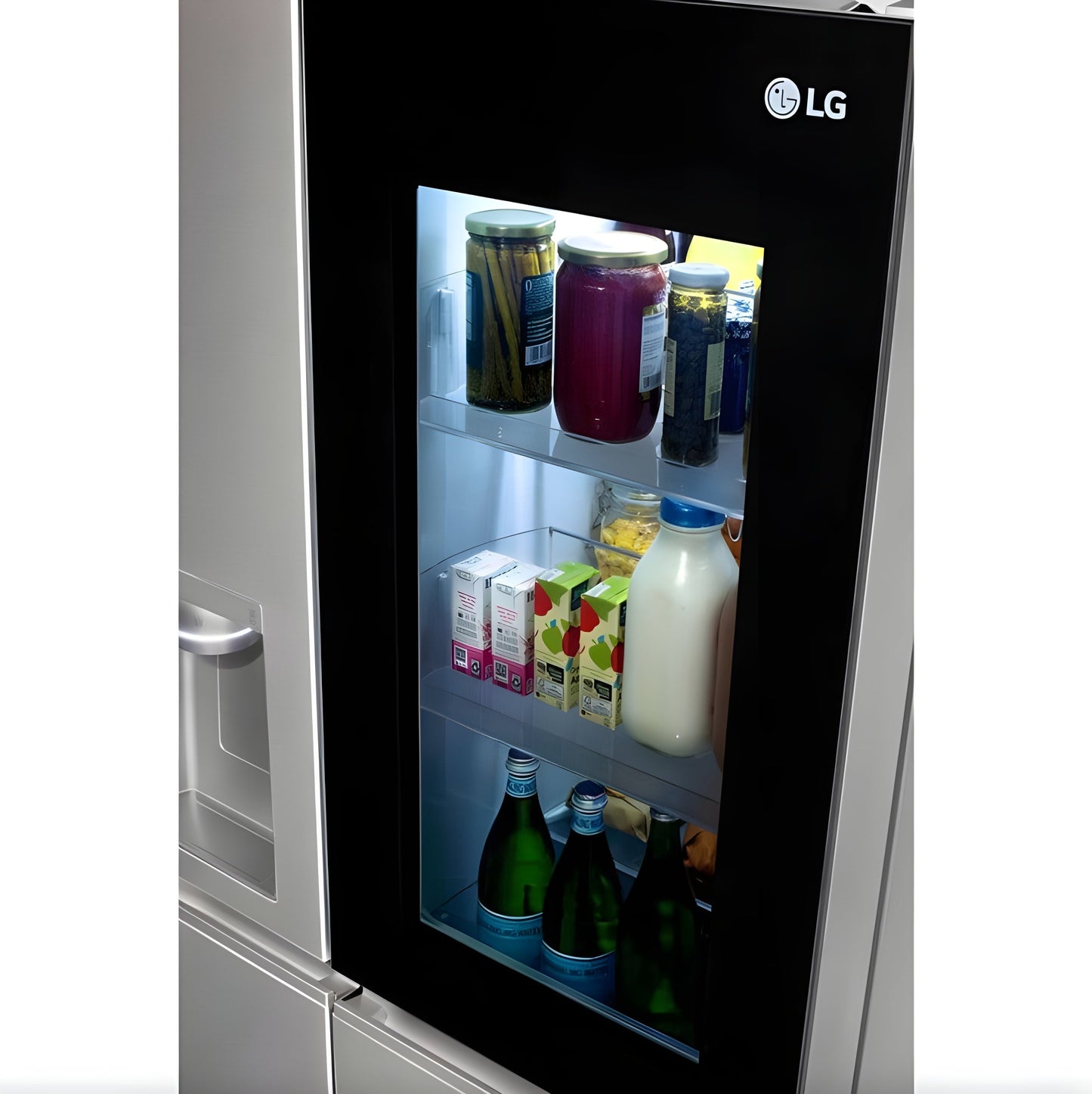 LG 36 in. Side-by-Side InstaView Refrigerator with Craft Ice in Stainless 27 Cu. Ft. (LRSOS2706S)