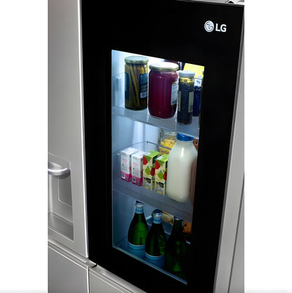 LG 36 in. Side-by-Side InstaView Refrigerator with Craft Ice in Stainless 27 Cu. Ft. (LRSOS2706S)