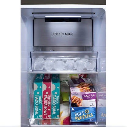 LG 36 in. Side-by-Side InstaView Refrigerator with Craft Ice in Stainless 27 Cu. Ft. (LRSOS2706S)