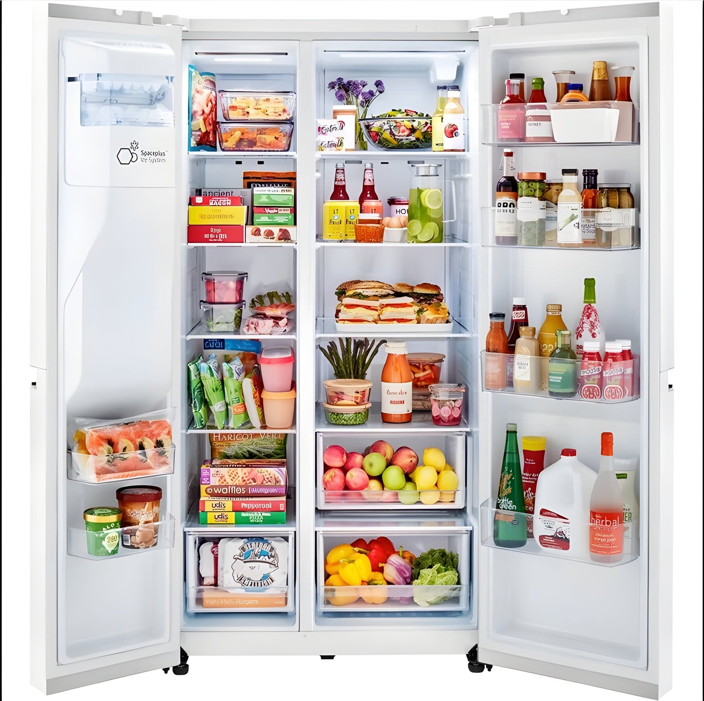 LG 36 in. Side-by-Side Refrigerator in Smooth White 27 Cu. Ft. (LRSXS2706W)
