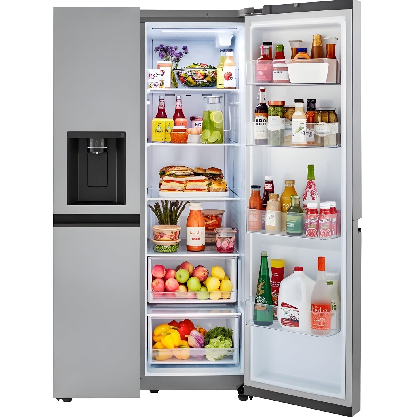 LG 36 in. Side-by-Side Refrigerator in Stainless Steel 27 Cu. Ft. (LRSXS2706S)