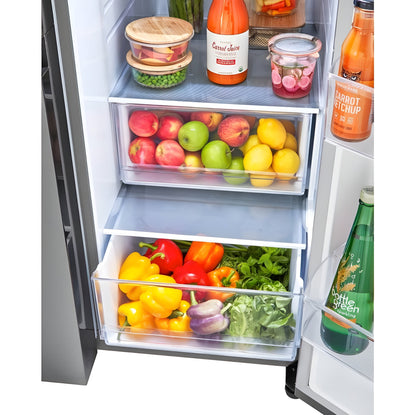LG 36 in. Side-by-Side Refrigerator in Stainless Steel Look 27 Cu. Ft. (LRSXS2706V)